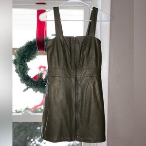 Wild Fable Olive Mini Dress with Zipper